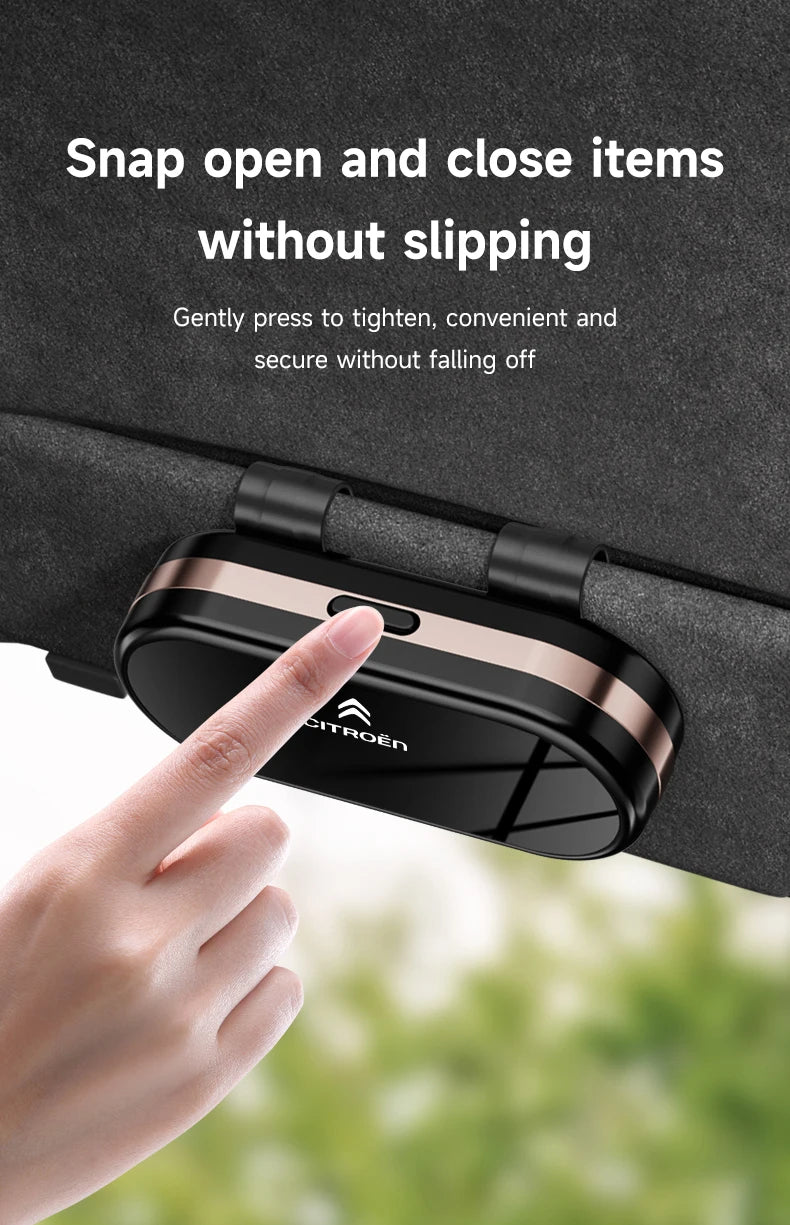 Car Sun Visor Sunglasses Case Glasses Holder Clip For Citroen C4 C3 C2 C1 DS3 Berlingo Xsara Picasso Car Accessories Glasses Box