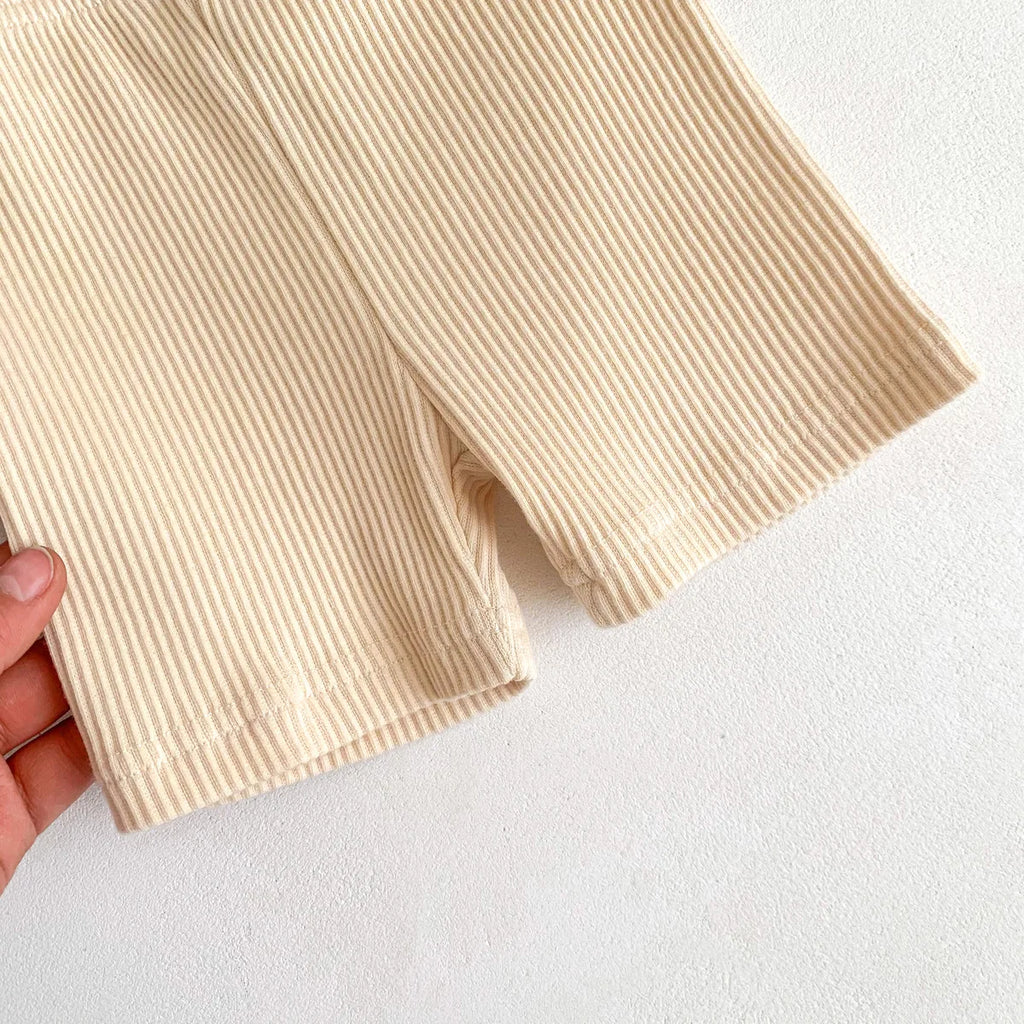2024 Summer Baby Trousers Pants Ribbed Elastic Striped Pants Children's Casual Infant Clothing Kids Toddler Boys Girl Clothes