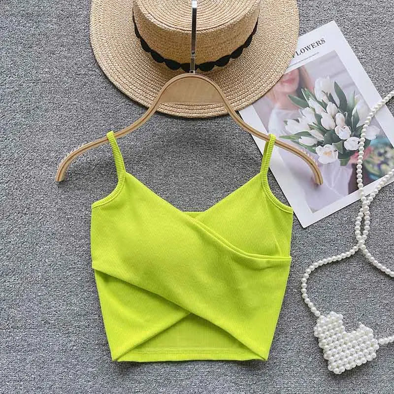  Irregular Casual Sport Camisole Women Strap Design Solid Fashion 2023 Y2K Elegant Ladies Chic Slim Tank Tops
