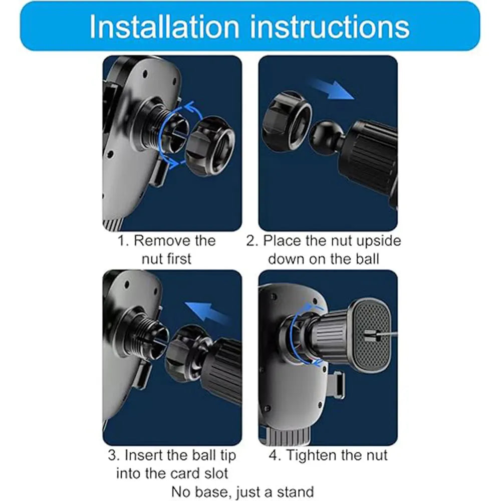 Car Phone Holder Bracket Accessories Interior Auto Air Outlet Cellphone Support Parts Phone Stand Base Fixing Clip
