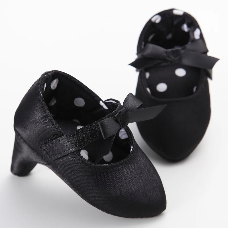 Spring and Autumn Girl Baby Anti slip Children's Shoes Girl Baby Beautiful Bow High Heels Girl Baby High Heels