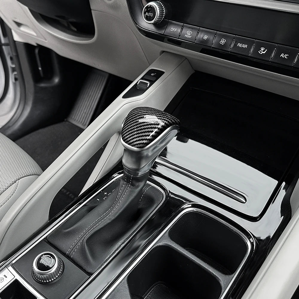 For Kia Telluride 2020-2025 Accessories LHD/RHD Gear Cover ABS Auto Shift Gear Cover Car Knob Gear Stick Protector Compatible