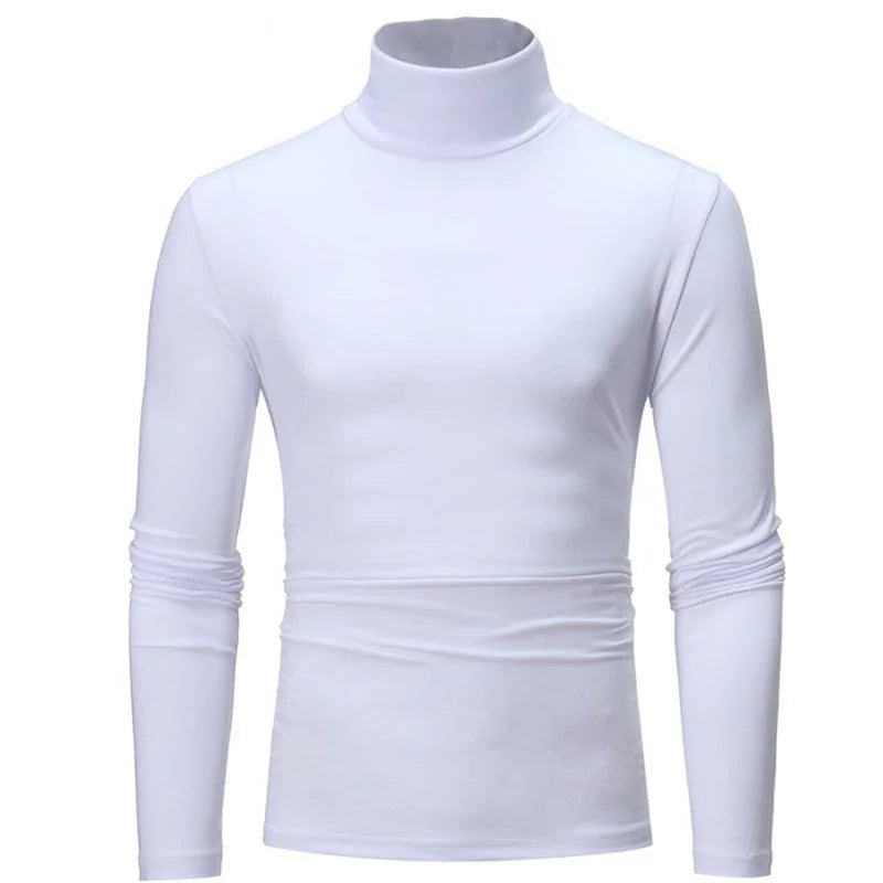 Men's Thermal Underwear Tops Winter Clothes Thermal Shirt Autumn Men's Winter Tights High Neck Thin Slim Fit Long Sleeve T-shirt