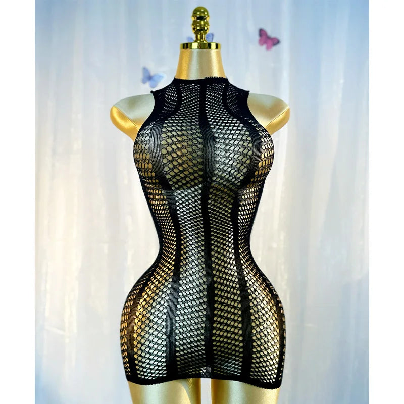 Sexy Cover Up Hollow Out Fishnet Dress without Bikini Summer Holiday DS054