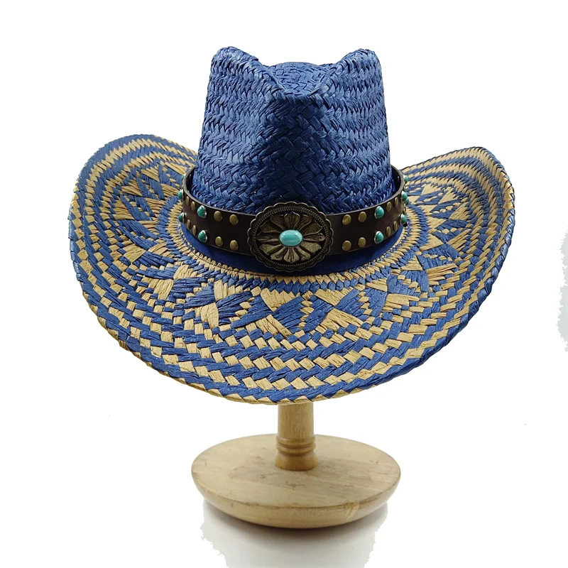 Straw hat women breathable sun hat fashion hollow retro straw hat hand-woven summer travel straw hat gorras para hombres