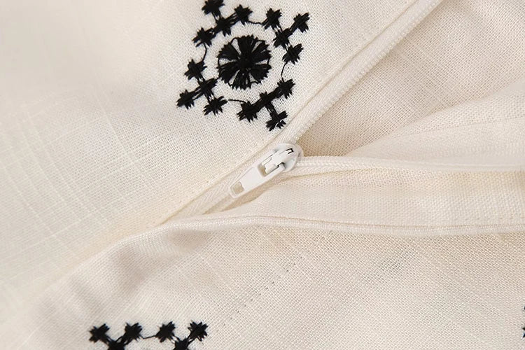 Vintage Women Loose Boho Linen Pants 2023 Summer Fashion Ladies Vocation Soft Embroidery Trousers Female Casual Bottoms Chic