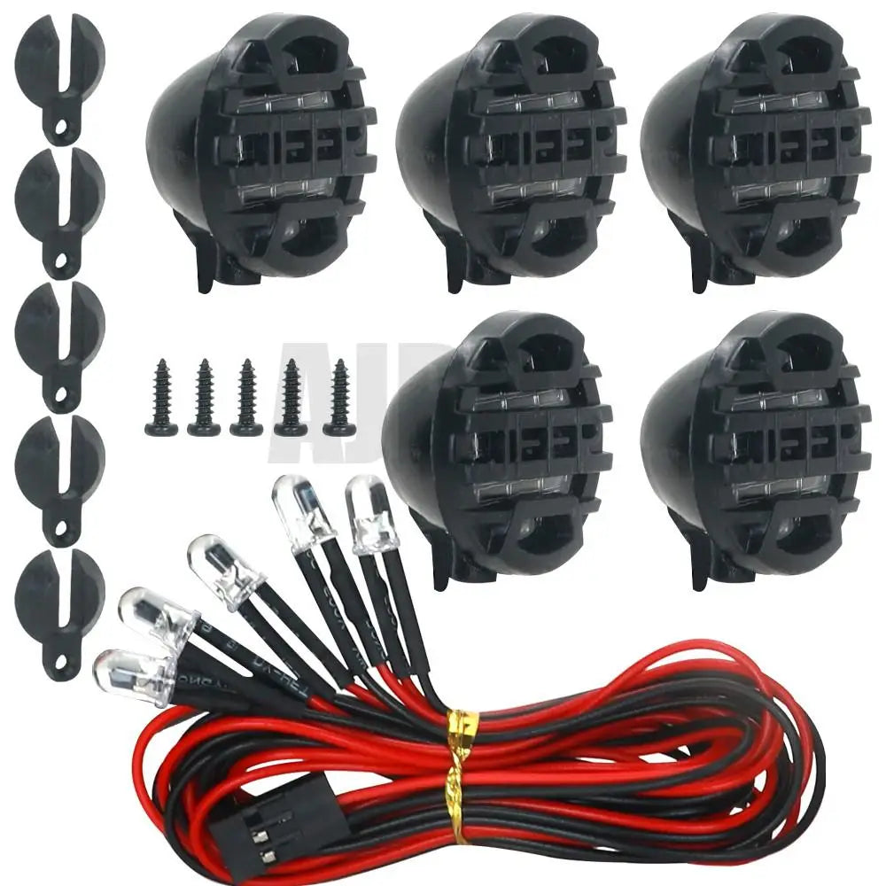 4/5/6pcs/set Led Spotlight Roof Light Lampshade For 1/10 Rc Crawler Car Axial Scx10 Ii Yikong Arrma Rc Car Parts