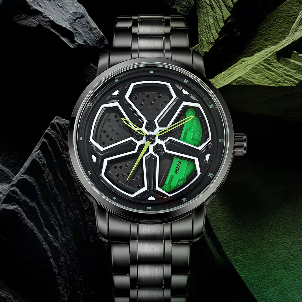 2025 NIBOSI Watches for Men Men Watch Quartz Watch Men Fashion Spinning Supar Car Wheel Watches for Men Relogio Masculino