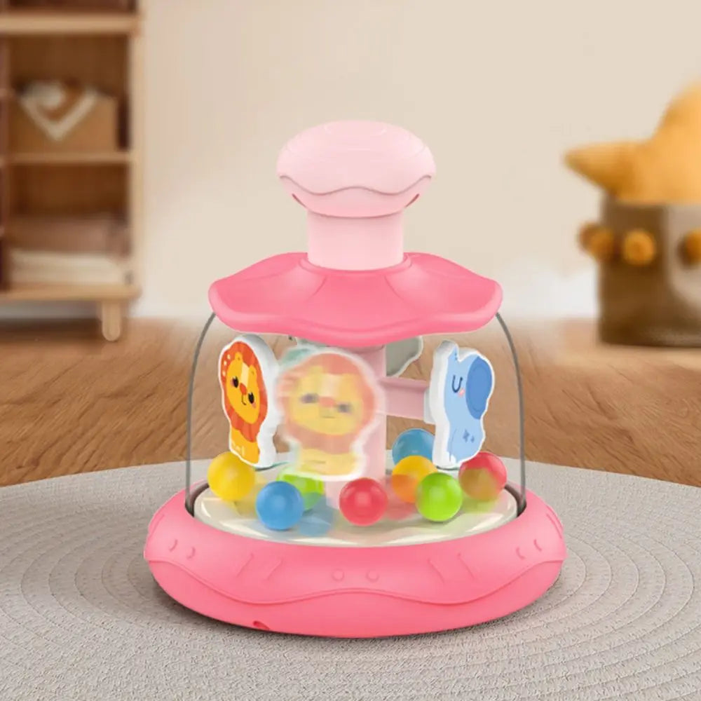 Interactive Games Baby Press Rotating Toy Early Learning Hand Coordination Sensory Spinning Toys Cartoon Skills Educational Toy