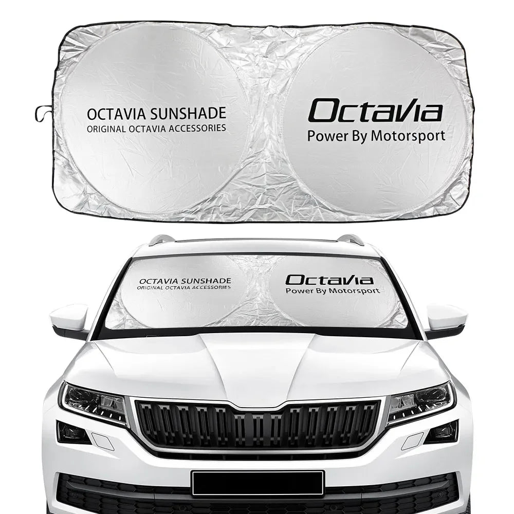 Car Windshield Sunshade Cover Accessories For Skoda Octavia Fabia Rapid Superb Kodiaq Scala Karoq Citigo Kamiq Roomster Enyaq