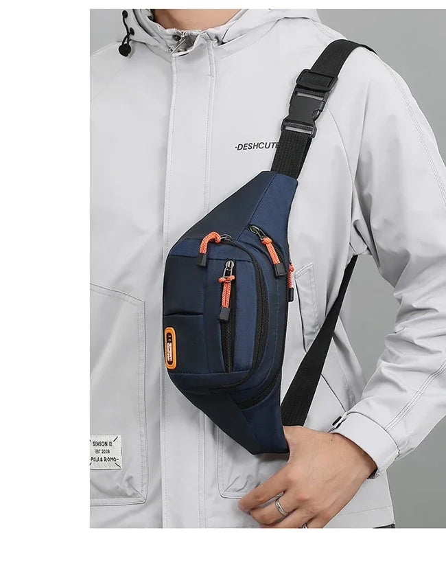 Oxford Waterproof Unisex Waist Bag - Large Capacity, Wear - Resistant Multifunctional Fanny Pack (Riñoneras Para Hombre)