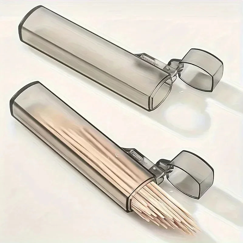 Kitchen, and Restaurant Supplies, Plastic Portable Toothpick Case - Clear Toothpick Holder for Outdoor Travel