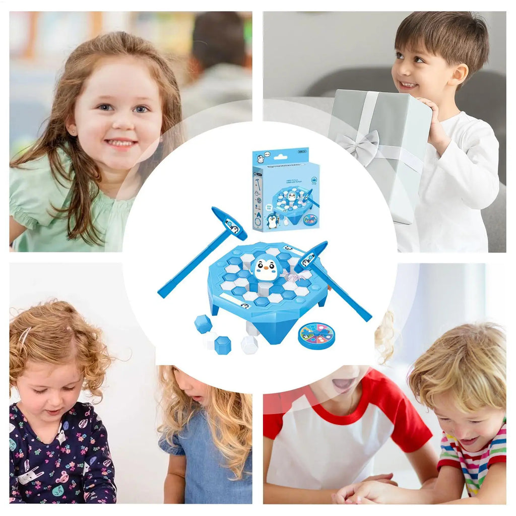 Penguin Ice breaking toys Hand-eye Coordination Board Games with Hammer Penguin ice tapping games For Gathering