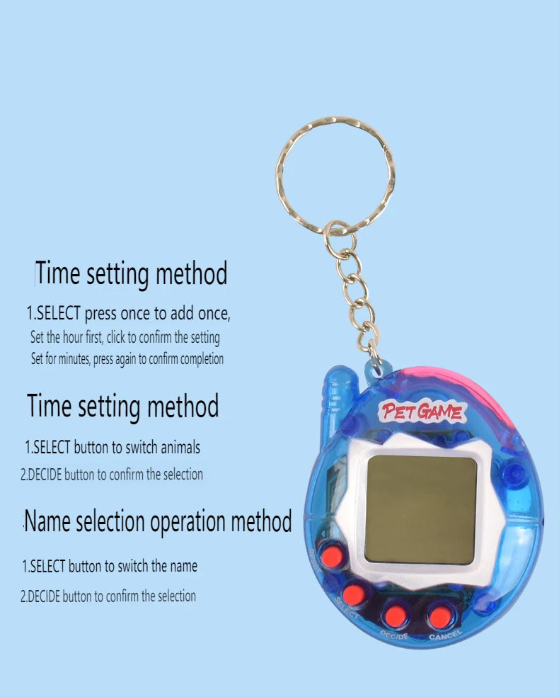 Interactive 3D Virtual Pet Toy - Collector's Edition - Aqua Blue | Perfect Gift for Holidays & Gamers Tamagotchi