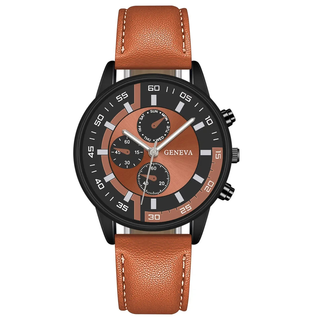 Quartz Watches for Men Leather Strap Wristwatches Relogios Top Luxury Brand Man Watch Business Men Clock Gift Reloj Hombres