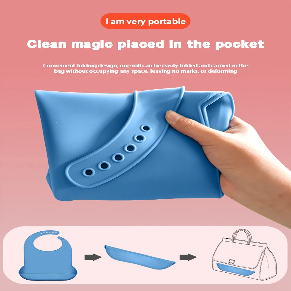 Silicone adult bibs bibs feeding rice bibs silicone bibs soft material easy to wash