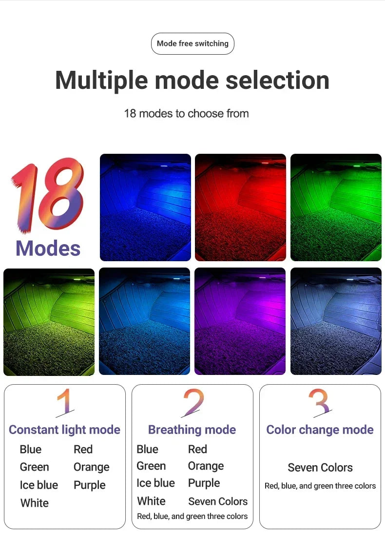Car Footwell Lights Accessories For Skoda Octavia Pro A8 MK4 Superb 3 Rapid Kodiaq Karoq For Seat Leon MK3 Ibiza Ateca Toledo