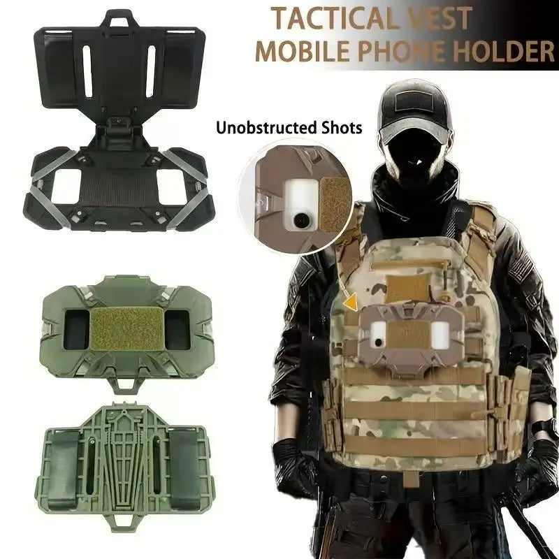 Tactical Navigation Board Foldable Mobile Phone Holder Chest Bag Admin Panel for Hunting Vests Tactical Organizer Accessory