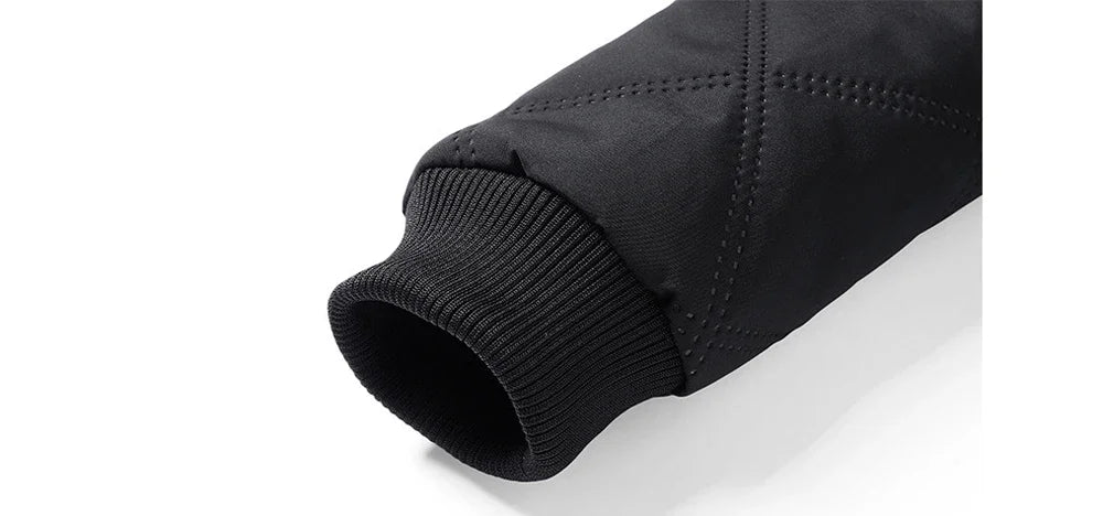 Winter Men Fleece Warm Padded Jacket Men Stand Collar Thermal Parkas Men Cotton Thicken Windbreaker Jacket Men Clothing