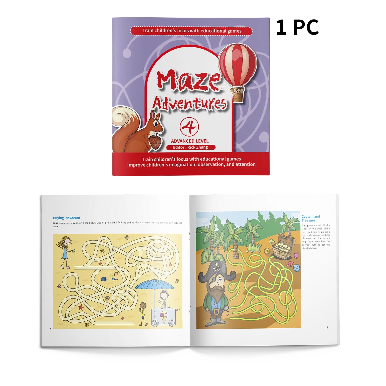 Interactive Maze Puzzle Book for Kids: Fun and Educational Adventures to Enhance Problem-Solving and Critical Thinking Skills