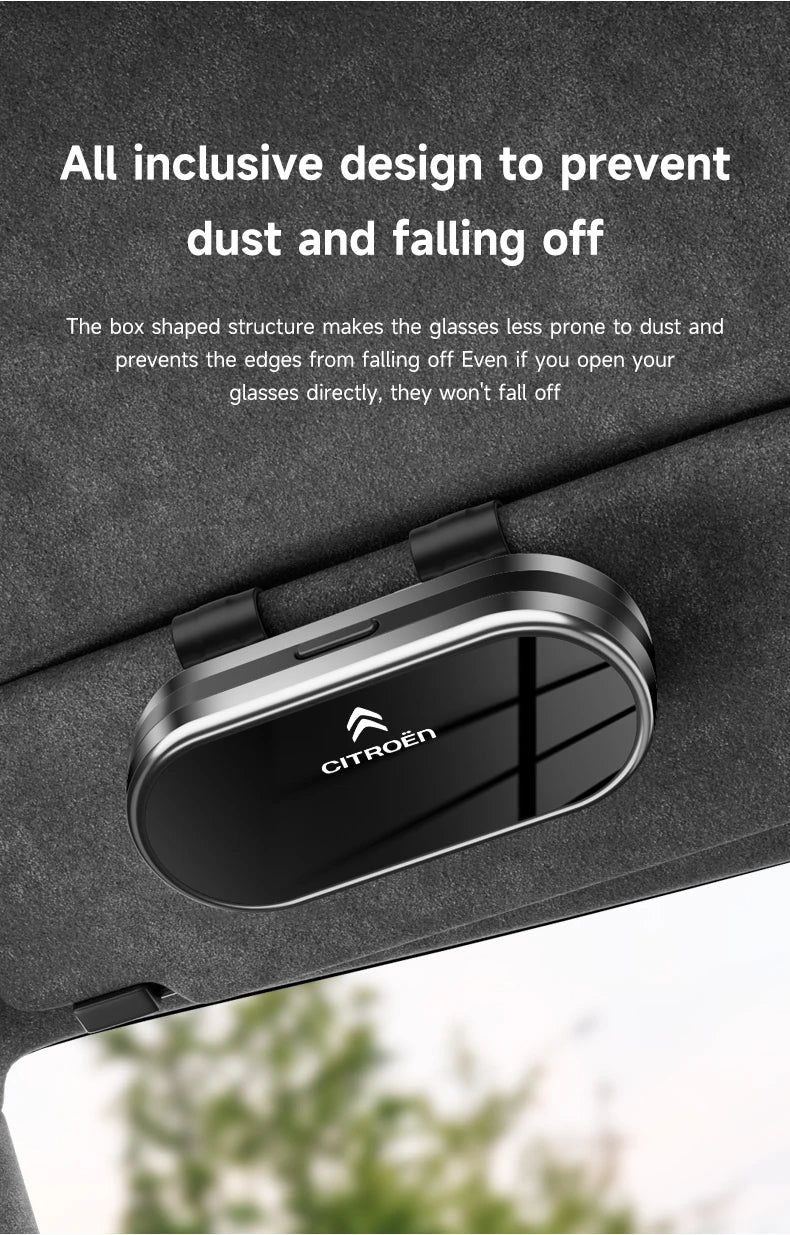 Car Sun Visor Sunglasses Case Glasses Holder Clip For Citroen C4 C3 C2 C1 DS3 Berlingo Xsara Picasso Car Accessories Glasses Box