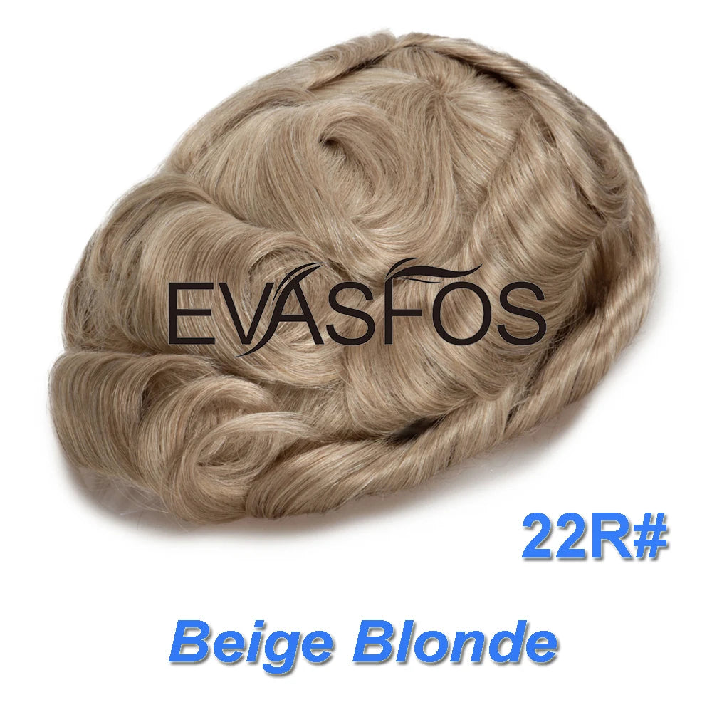 Invisible Knots Men Capillary Prosthesis Wig For Men 0.03mm Ultra Thin Skin Hair Replacement Men Toupee Natural Hair System Men