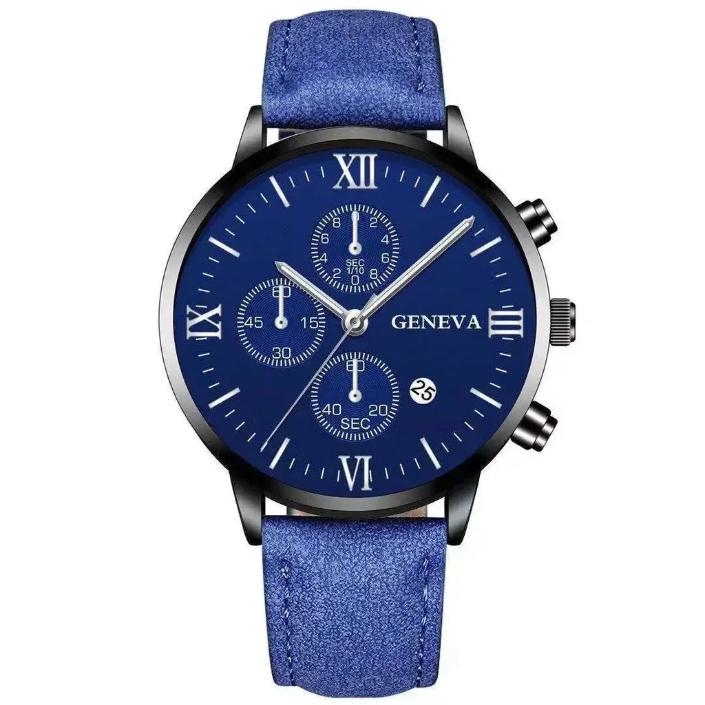 1PC Black Quartz Watch Men Roman Dial Watch Fashion Round Date Quartz Watch for Sports Relogios Masculino Relojes Para Hombres