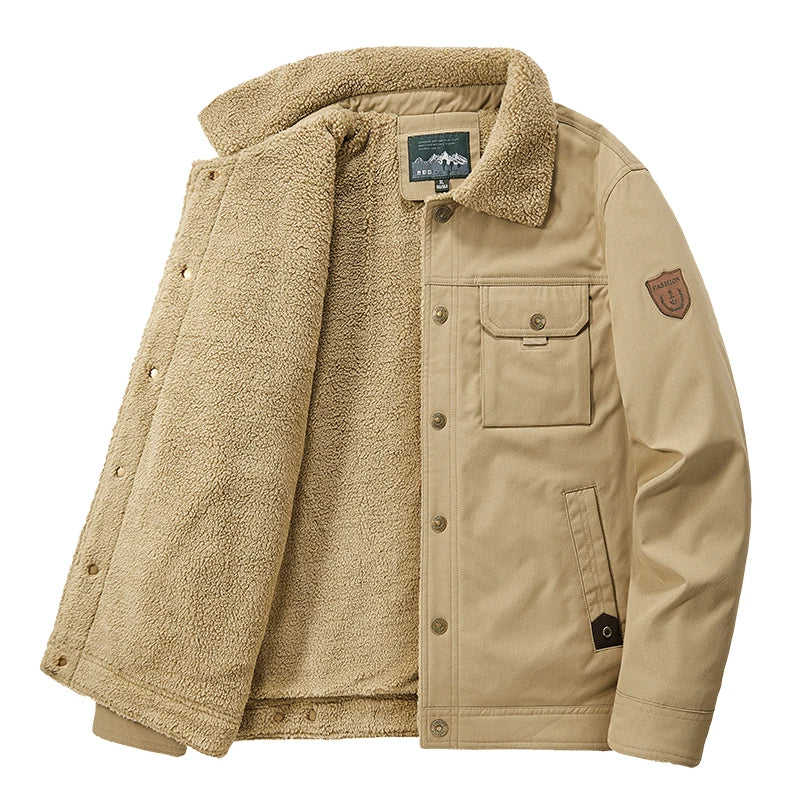 Men Winter New Fleece Thick Warm Jacket Men Fashion Casual Windproof Coat Men Autumn Outwear Tactics Military Jacket Men