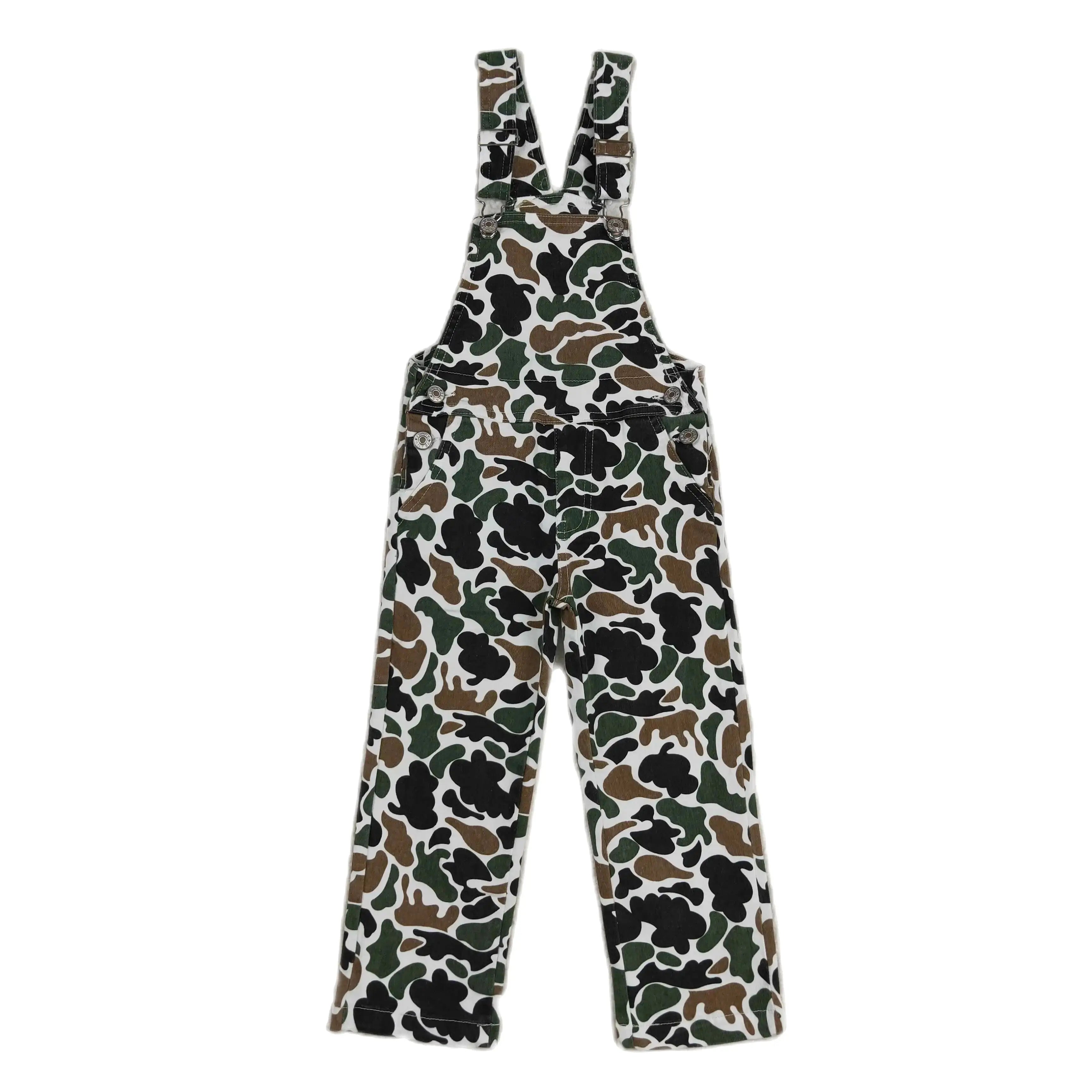 Wholesale Baby Girls Fall Winter Denim Blue Overalls Bell Bottom Kid Children Toddler Flared Button Double Lace Pants Jeans