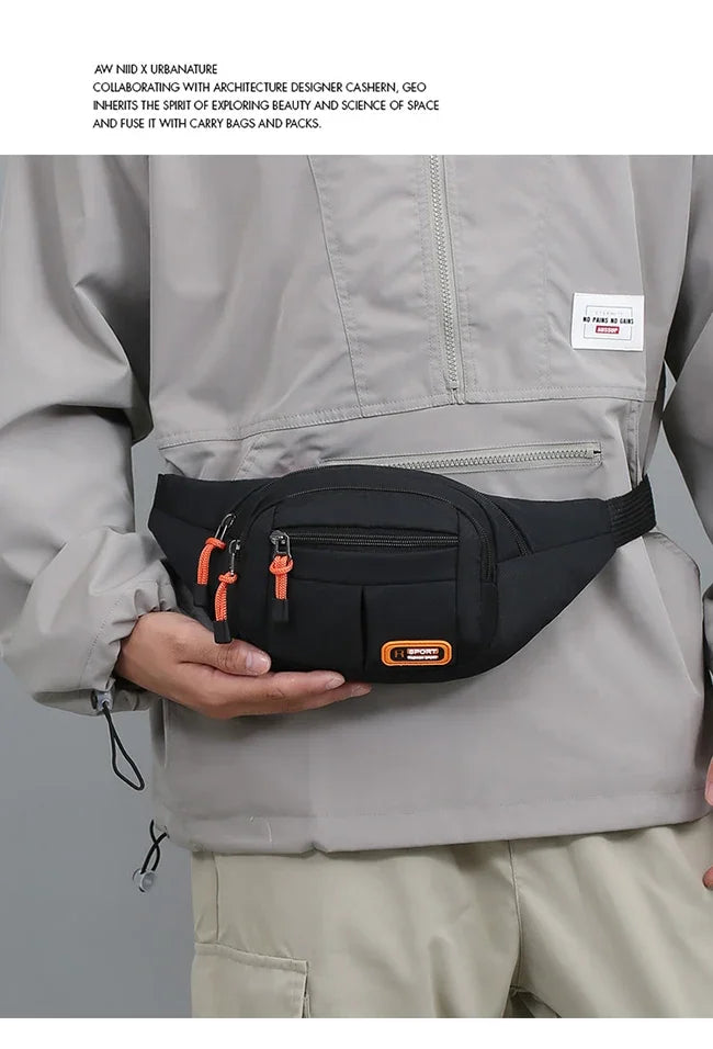Oxford Waterproof Unisex Waist Bag - Large Capacity, Wear - Resistant Multifunctional Fanny Pack (Riñoneras Para Hombre)