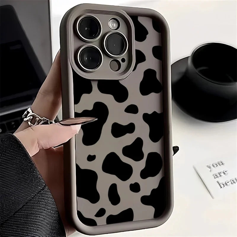 Leopard Print Pattern Phone Case for IPhone 11 12 13 14 15 Pro Max X XR XS Max 7 8 Plus SE2 Shockproof Silicone Soft Back Cover