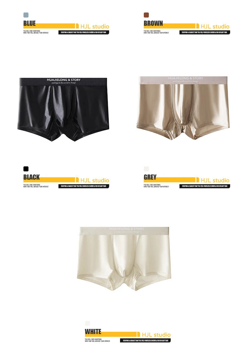 Choice boxers hombre Ice silk cueca satin ropa interior hombre Plus size calzoncillos hombres breathable sexy tоy man underwear