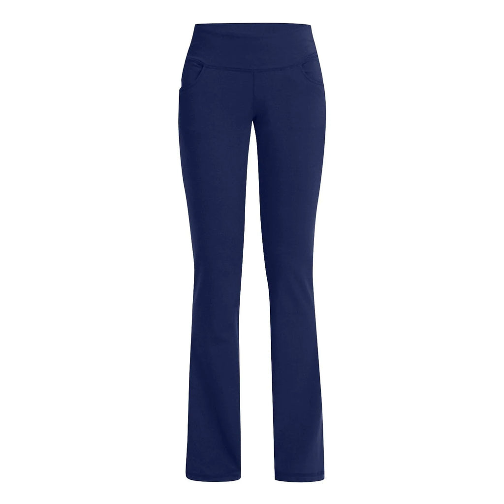 Flared Leggings Basic Yoga Pants With Pockets Women High Waist Breathable Comfortable Pants Gym Sports Slim Flared Tight Pants
