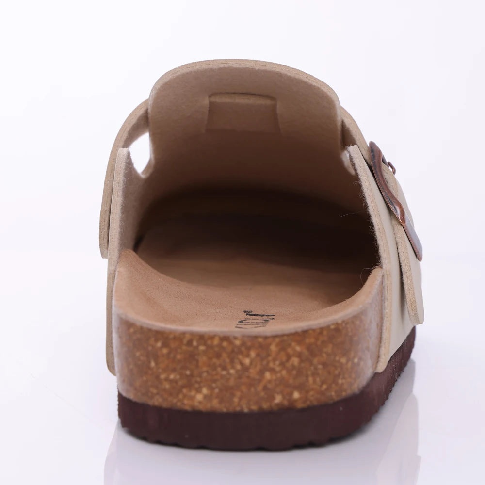 Shevalues Men Clogs Slippers Cow Suede Clogs For Men Leather Mules Men Fashion Beach Shoes Men Outdoor Classic Cork Sandals Men