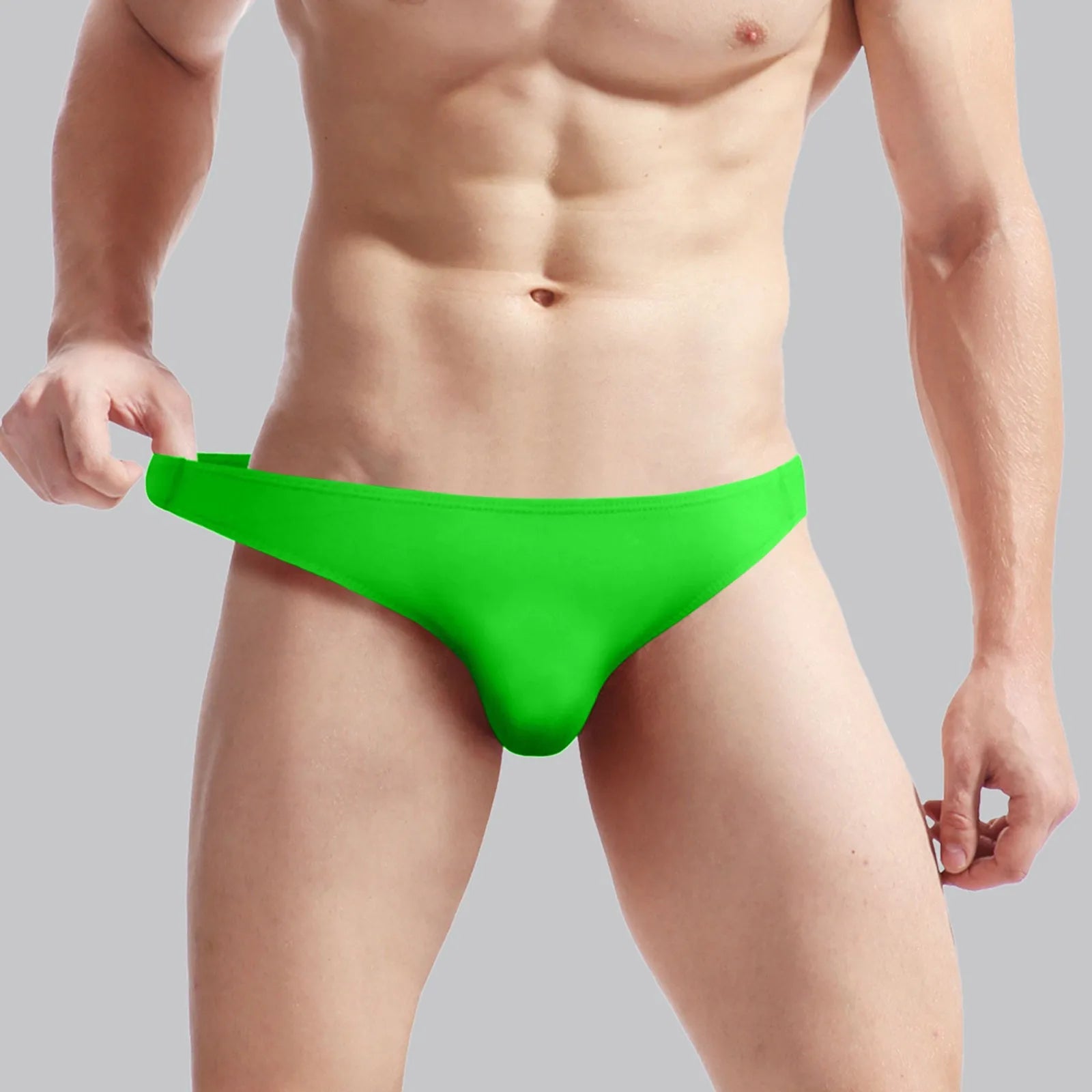 Solid Color Briefs Bulge Pouch Men'S Panties Low Waist Underwear Casual Ropa Interior Hombres Homewear Cueca Gay Panties 2024