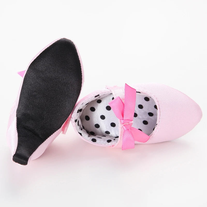 Spring and Autumn Girl Baby Anti slip Children's Shoes Girl Baby Beautiful Bow High Heels Girl Baby High Heels