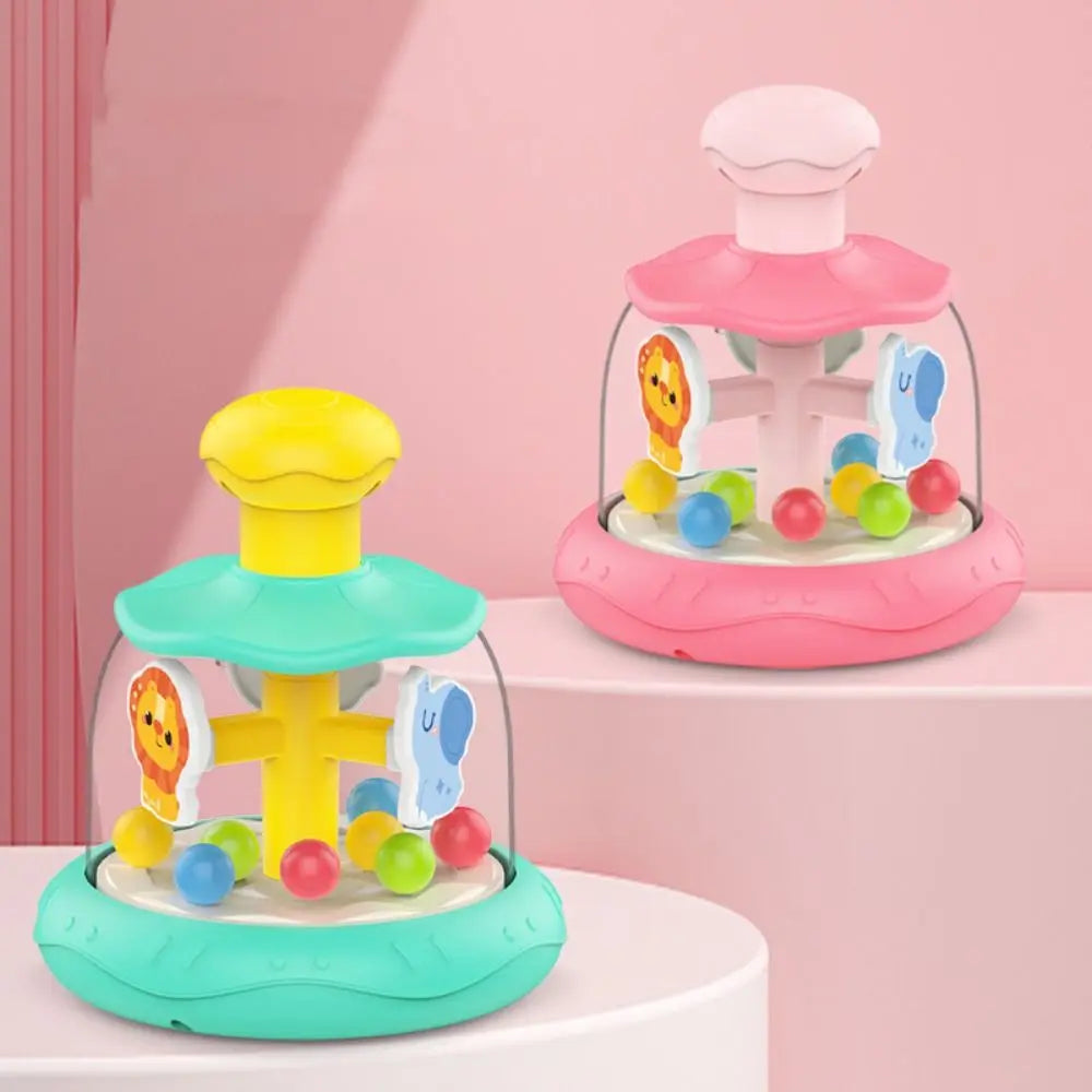 Interactive Games Baby Press Rotating Toy Early Learning Hand Coordination Sensory Spinning Toys Cartoon Skills Educational Toy