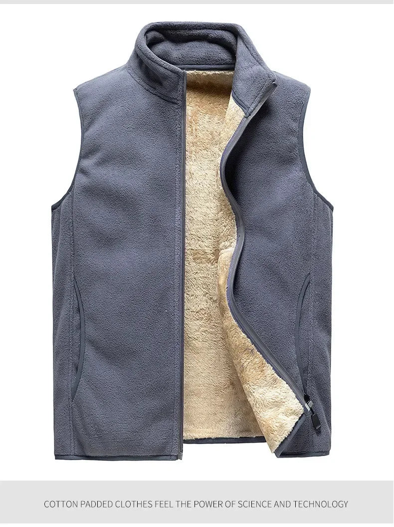 lamb cashmere waistcoat for men Brand Winter Jacket Men Vest Men Zipper Mens Jacket Sleeveless Casual Winter Waistcoat Men S-8XL