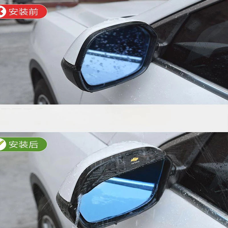 Car Rearview Mirror Eyebrow Rainproof Cover Accessories For Chevrolet Onix Cruze Silverado Impala Equinox Malibu Tahoe Cobalt