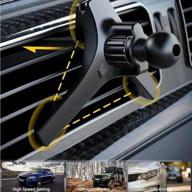 Upgrade Car Phone Holder Clips 17mm Ball Head Car Air Vent Clip Mount Car Air Outlet Hook Clamp for Magnet Mobile Phone Support