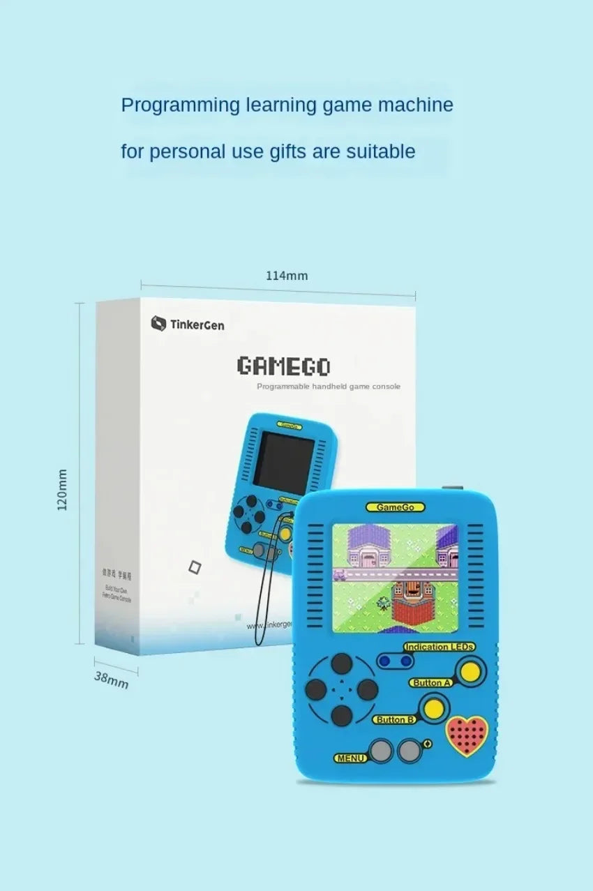 GameGo Game Console programmable  Kid's Primary Secondary School Programming Toy Teaching Aids Portable Game Console Handheld