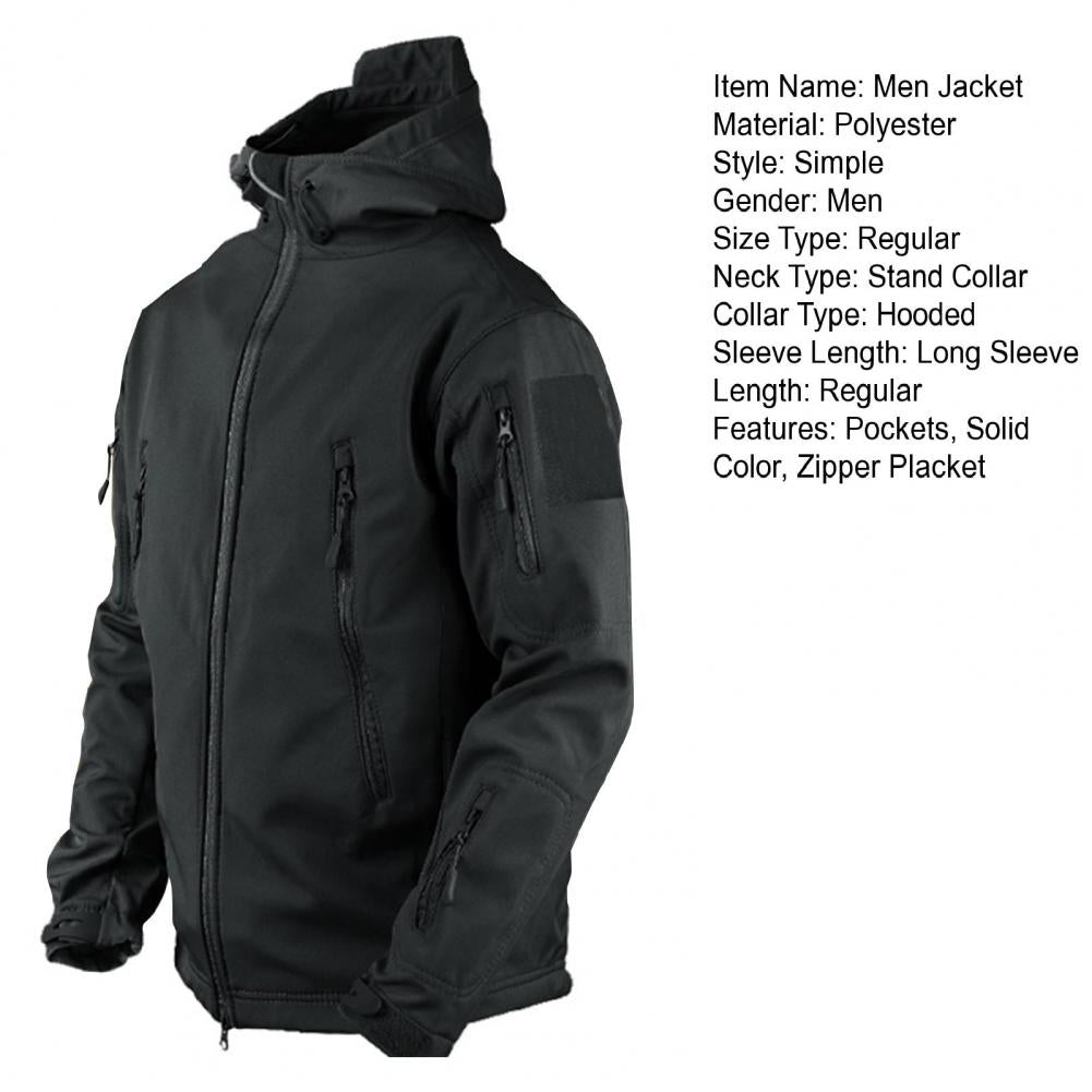 Men Jackets Military Field Windbreaker Men Waterproof Coat Hoodie Men Hunting Army Zipper Hooded Jacket Outerwear