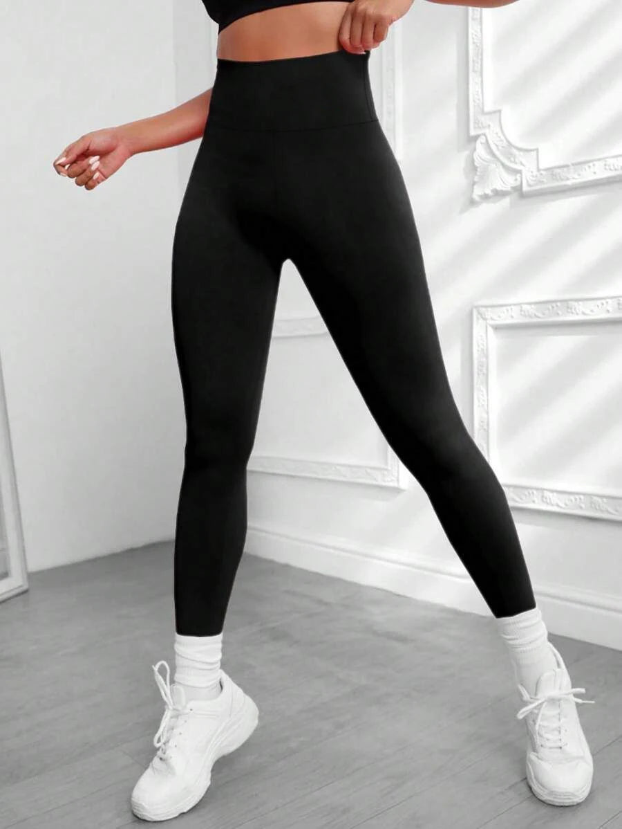 Women's High waisted yoga Leggings solid color slim fit Hip Lifting stretch leggings quick drying breathable fitness sport pants
