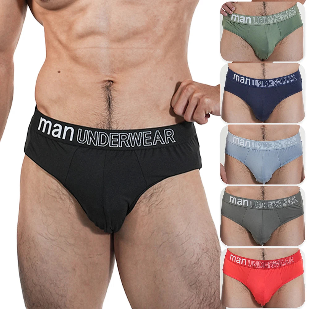 2Pcs Men‘s Large Briefs Mens Comfortable Underpants Man Sexy Gifts Underwear Stunend Breathable Triangle Panties Para Hombres