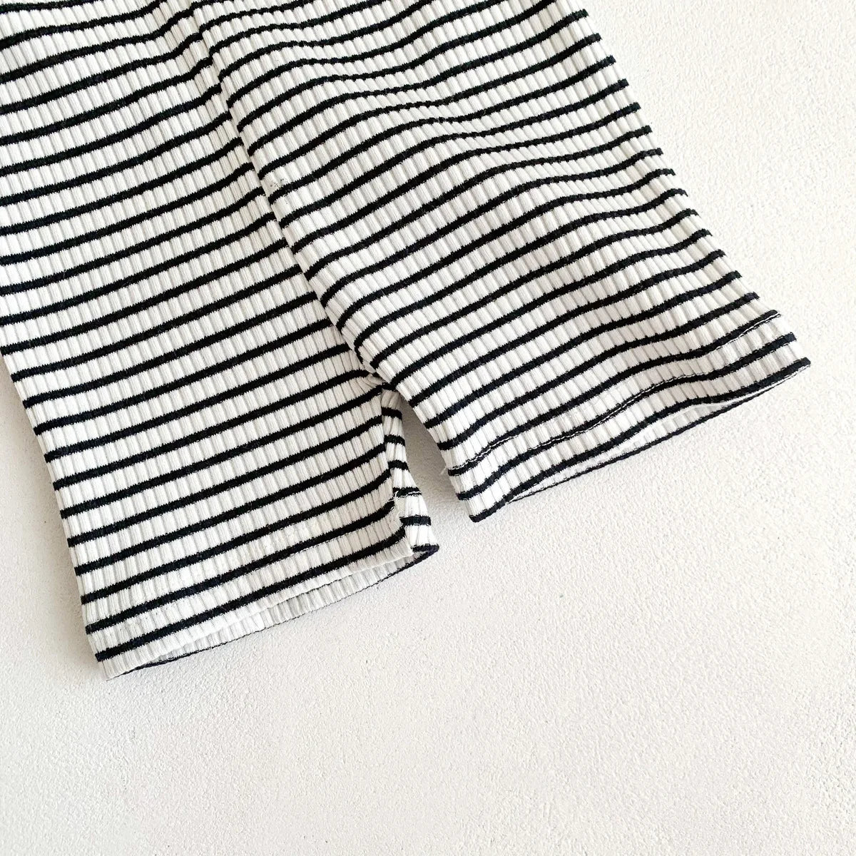 2024 Summer Baby Trousers Pants Ribbed Elastic Striped Pants Children's Casual Infant Clothing Kids Toddler Boys Girl Clothes