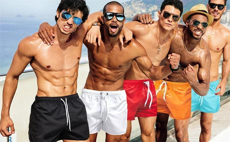 Pantalones cortos avec imprimé árbol de coco et flamenco para hombre, pantalons cortos de playa informales de verano, bañado