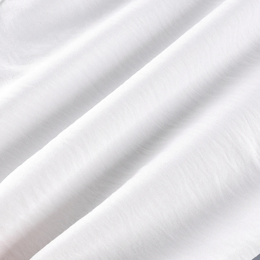 Linad Vintage Loose Lace Pencil Pants For Women White Elegant Elastic Waist Trousers Street Chic Ankle Length Pants 2025 Summer