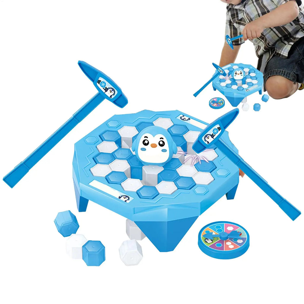 Penguin Ice breaking toys Hand-eye Coordination Board Games with Hammer Penguin ice tapping games For Gathering