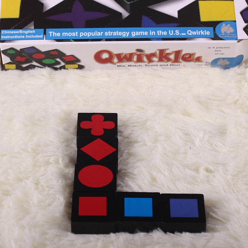Christmas Gifts New Children's Educational Toys Qwirkle Wooden Chess Parent Child Interactive Games Children's Adult Toys