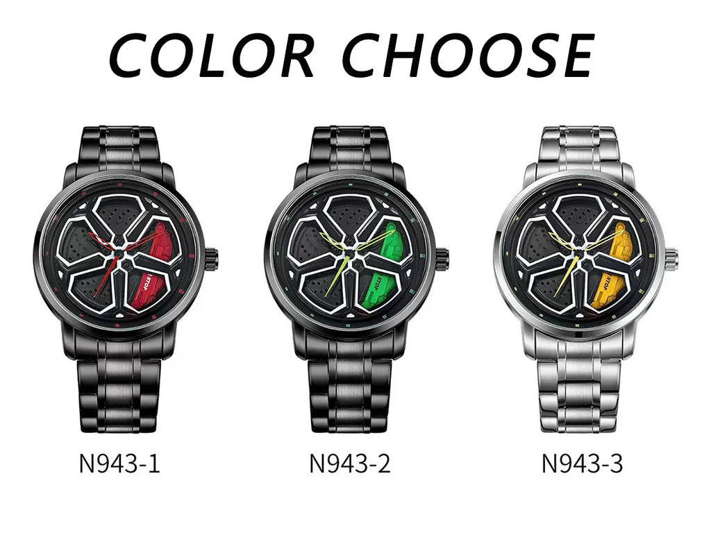 2025 NIBOSI Watches for Men Men Watch Quartz Watch Men Fashion Spinning Supar Car Wheel Watches for Men Relogio Masculino